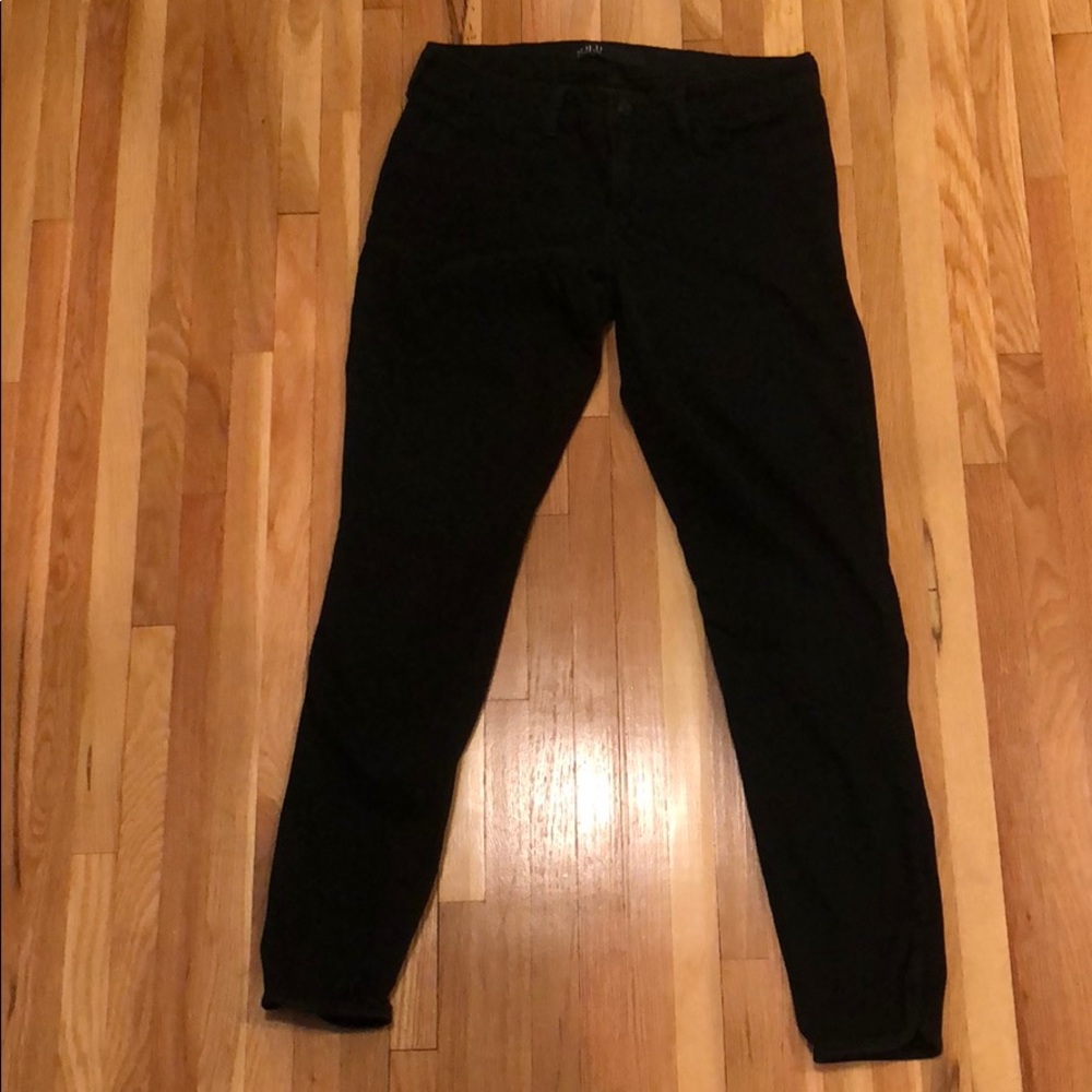 stretchy tapered black ankle pants as 29